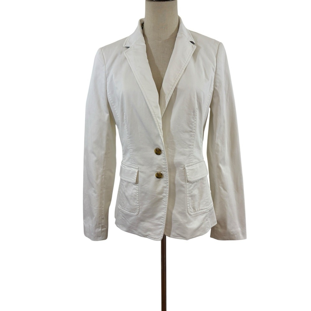 Banana Republic Trina Turk Blazer Women 8 Summer Cotton‎ Preppy Old money chic